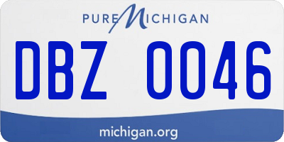 MI license plate DBZ0046