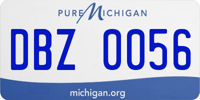 MI license plate DBZ0056