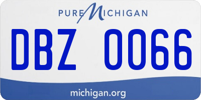 MI license plate DBZ0066