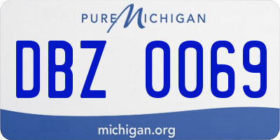 MI license plate DBZ0069