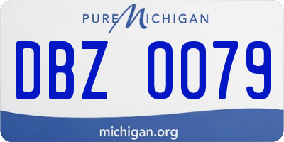 MI license plate DBZ0079