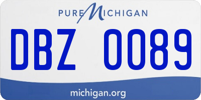 MI license plate DBZ0089