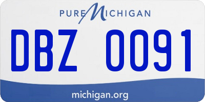 MI license plate DBZ0091
