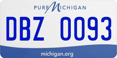 MI license plate DBZ0093