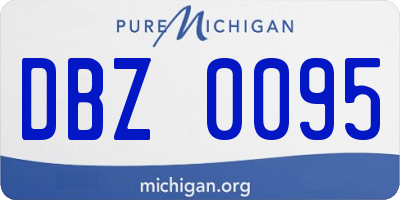 MI license plate DBZ0095