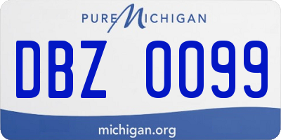 MI license plate DBZ0099