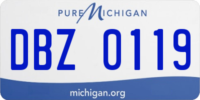 MI license plate DBZ0119
