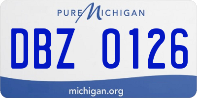 MI license plate DBZ0126