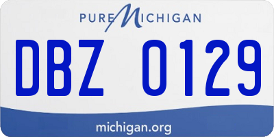 MI license plate DBZ0129