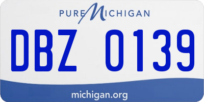 MI license plate DBZ0139