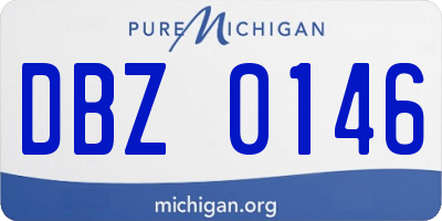 MI license plate DBZ0146