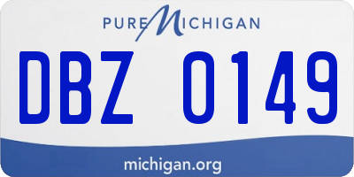 MI license plate DBZ0149