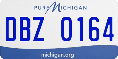 MI license plate DBZ0164