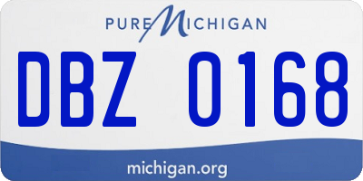 MI license plate DBZ0168