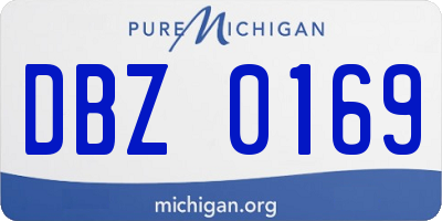MI license plate DBZ0169