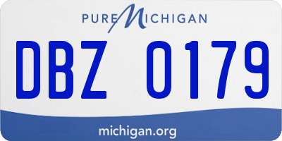 MI license plate DBZ0179