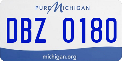 MI license plate DBZ0180