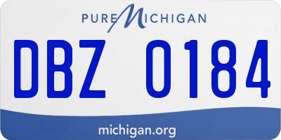MI license plate DBZ0184