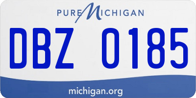 MI license plate DBZ0185