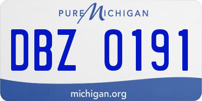 MI license plate DBZ0191