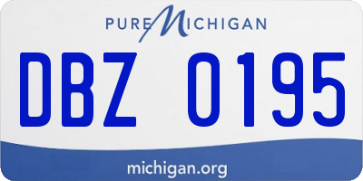 MI license plate DBZ0195