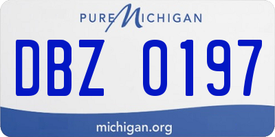 MI license plate DBZ0197