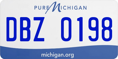 MI license plate DBZ0198