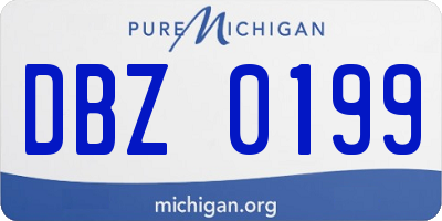 MI license plate DBZ0199