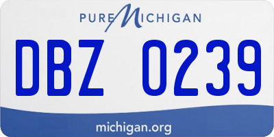 MI license plate DBZ0239