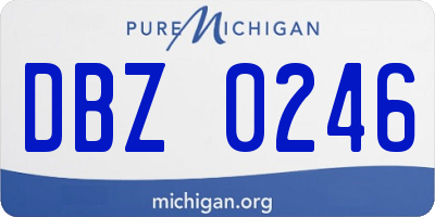 MI license plate DBZ0246