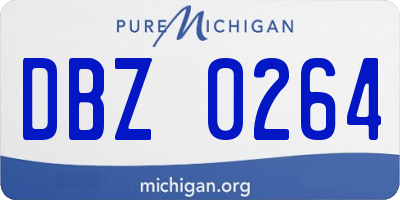 MI license plate DBZ0264