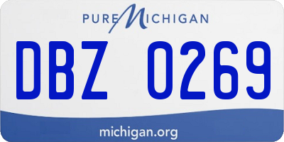 MI license plate DBZ0269