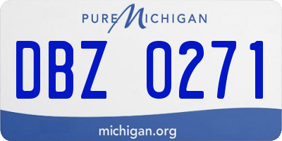 MI license plate DBZ0271