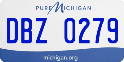 MI license plate DBZ0279