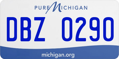 MI license plate DBZ0290