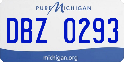 MI license plate DBZ0293