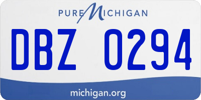 MI license plate DBZ0294