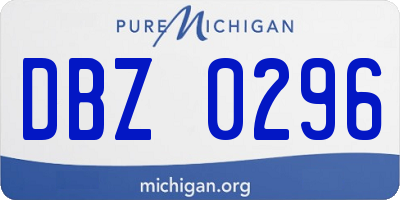 MI license plate DBZ0296