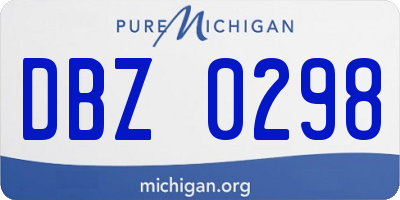 MI license plate DBZ0298