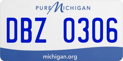 MI license plate DBZ0306