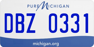 MI license plate DBZ0331