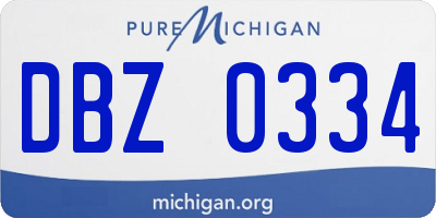 MI license plate DBZ0334