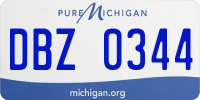 MI license plate DBZ0344