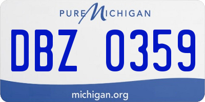 MI license plate DBZ0359