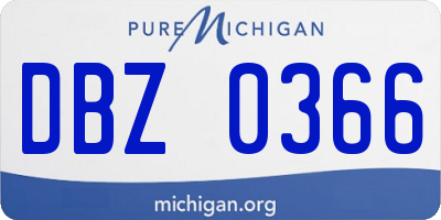 MI license plate DBZ0366