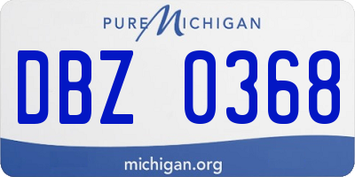 MI license plate DBZ0368