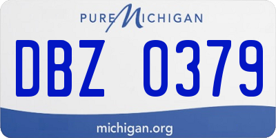 MI license plate DBZ0379