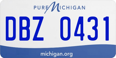 MI license plate DBZ0431