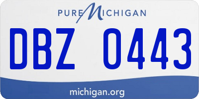 MI license plate DBZ0443
