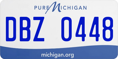 MI license plate DBZ0448